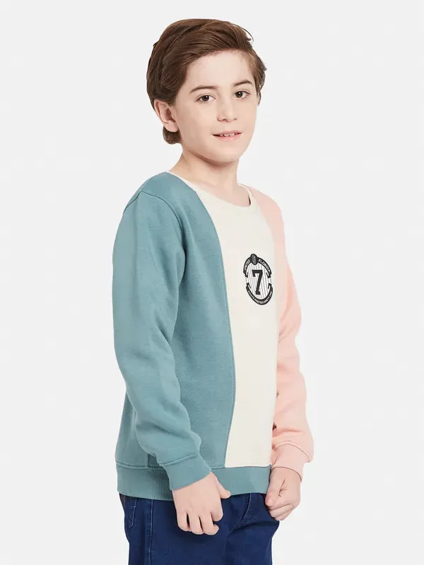 Octave Boys Colourblocked Fleece Pullover Sweatshirt