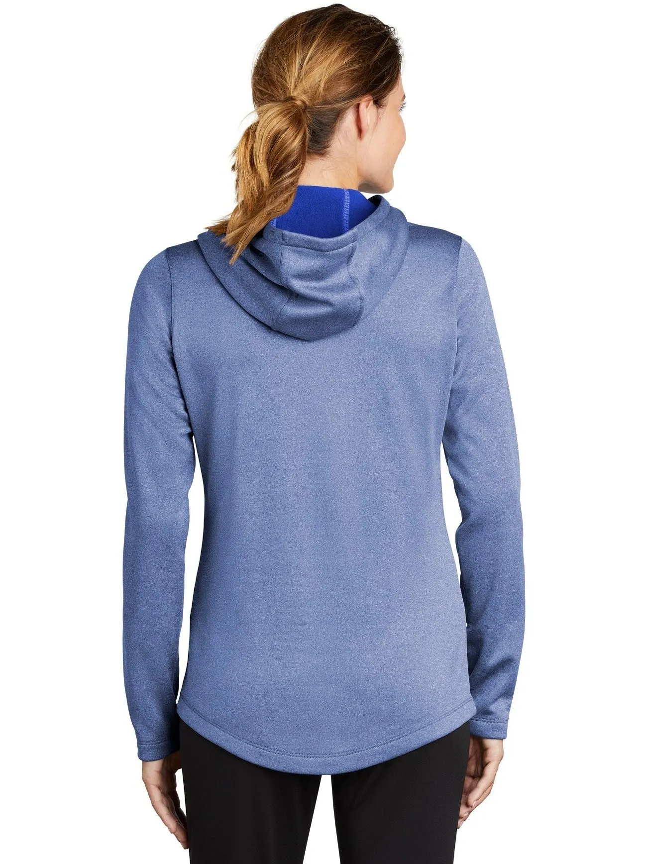 OUTLET-Sport-Tek Ladies Posicharge Sport-Wick Heather Fleece Hooded Pullover