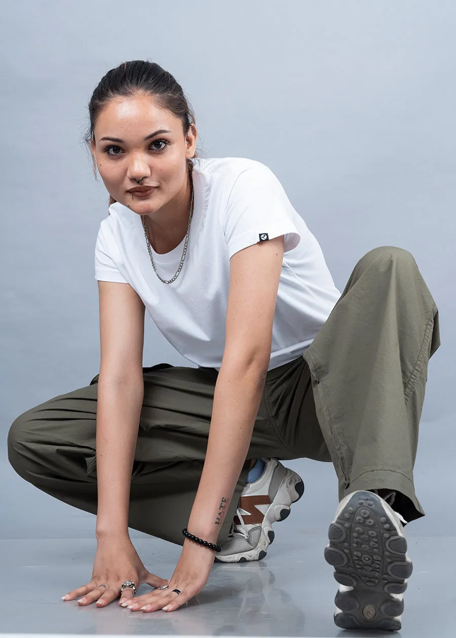 Parachute Pants For Women - Olive Green