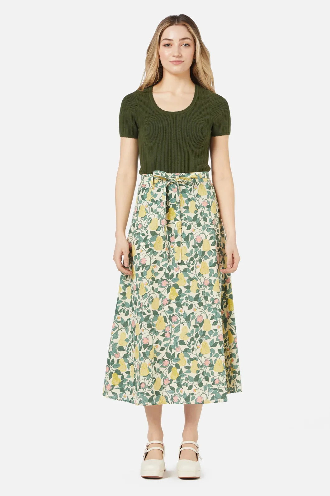 Pear Vine Midi Skirt