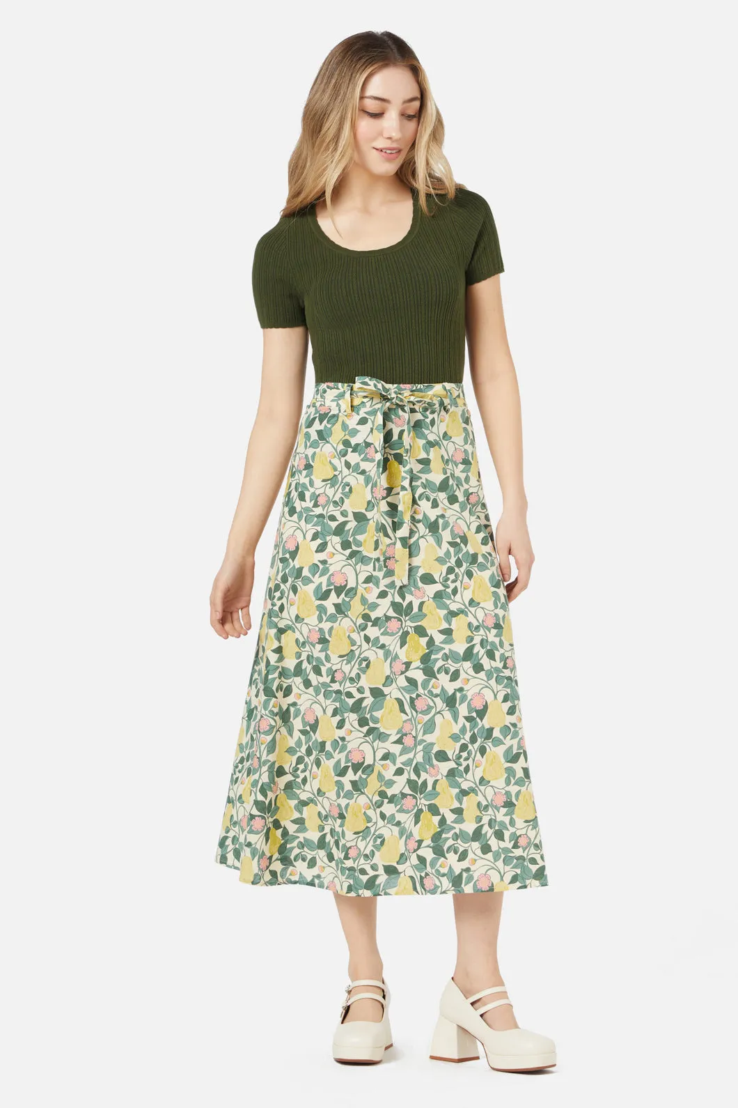 Pear Vine Midi Skirt