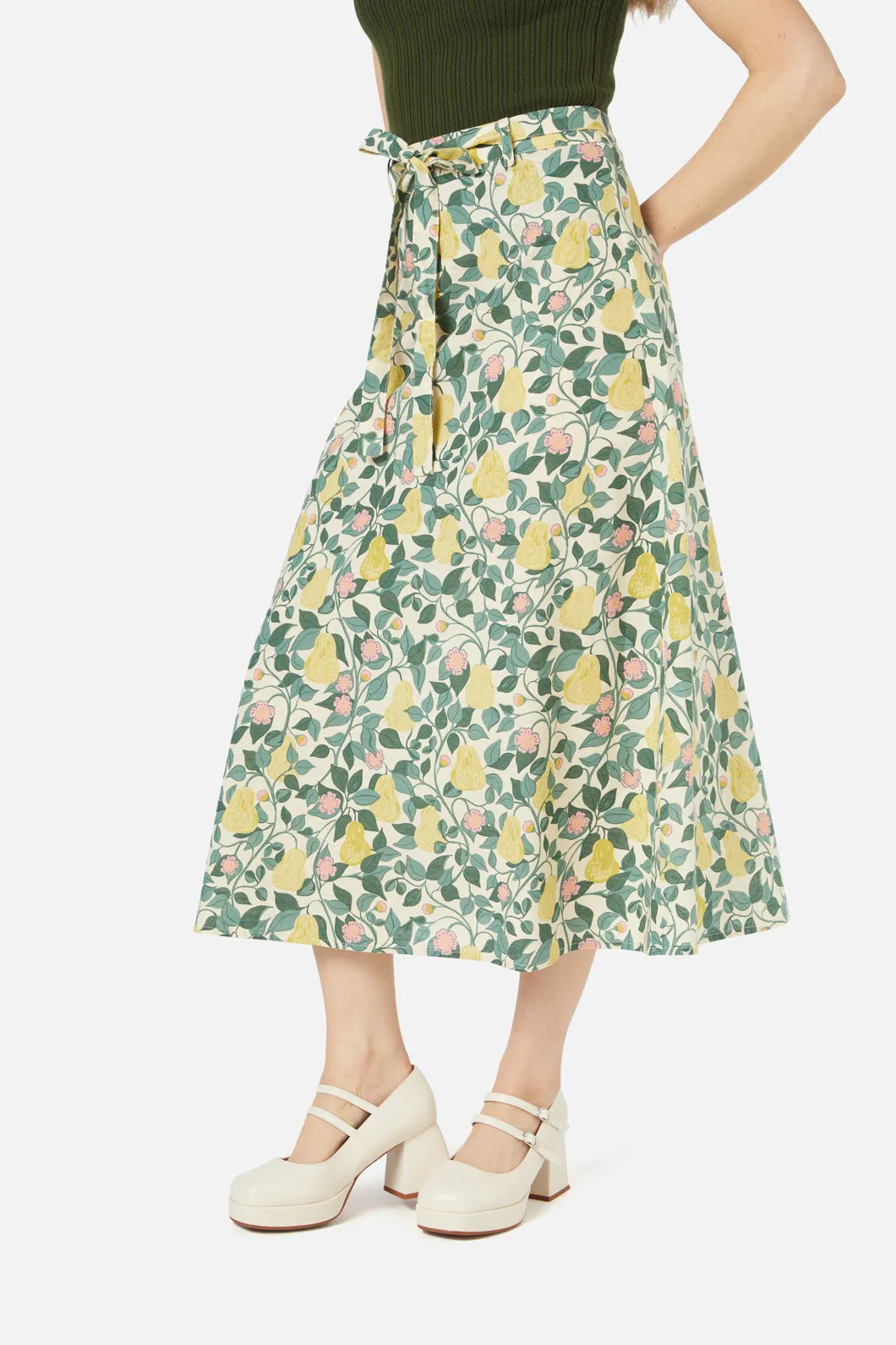 Pear Vine Midi Skirt