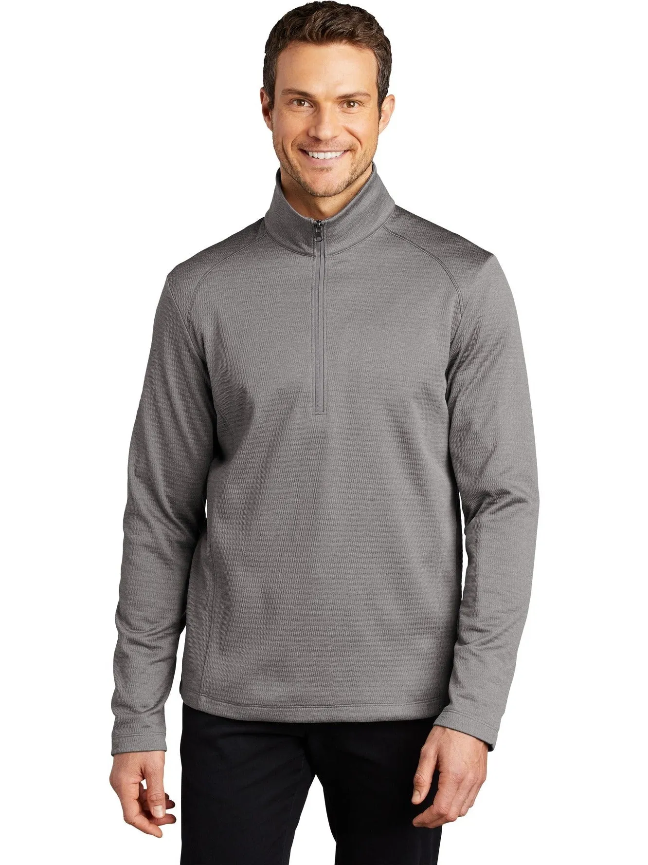 Port Authority Diamond Heather Fleece 1/4-Zip Pullover