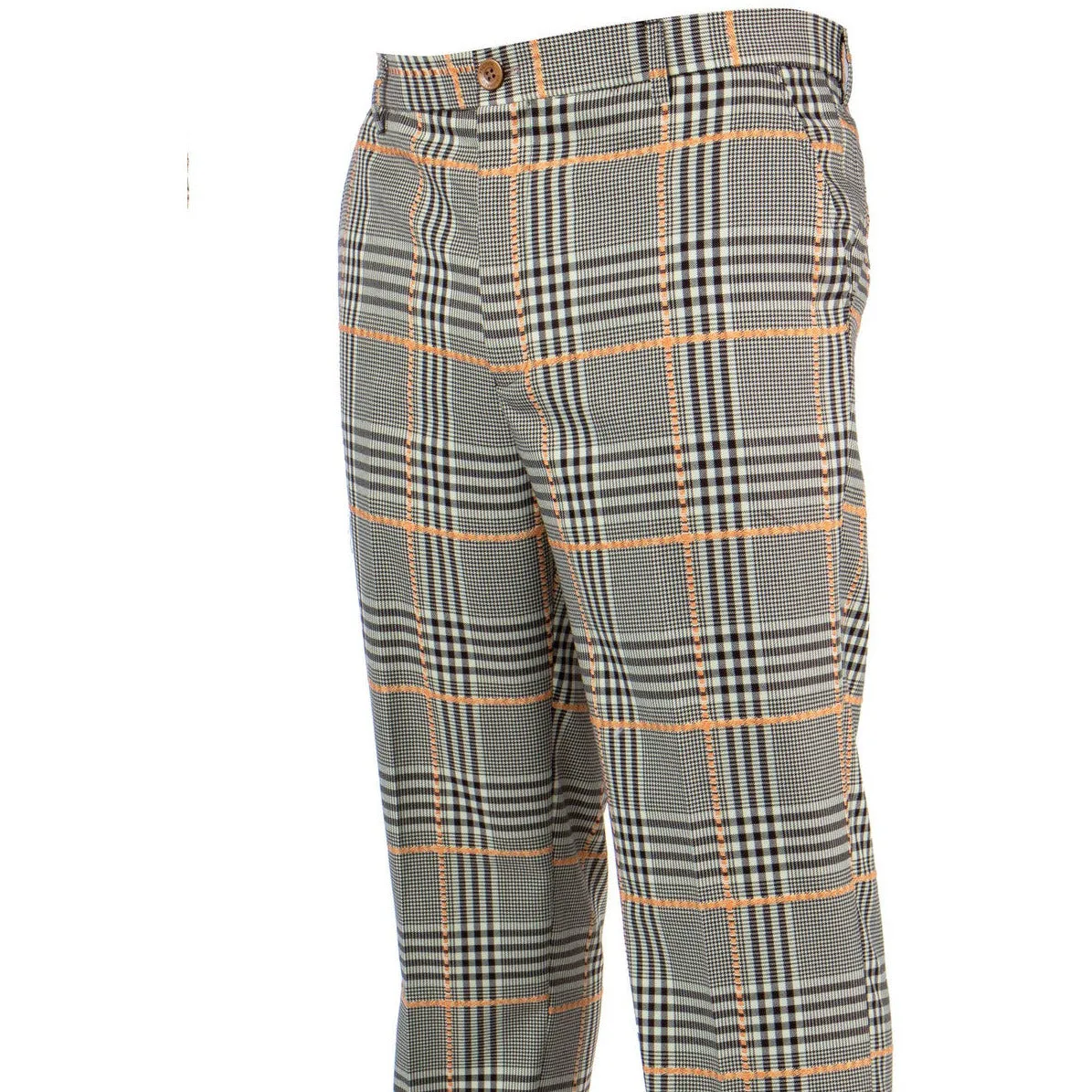 Prestige Brown Orange Plaid Pants