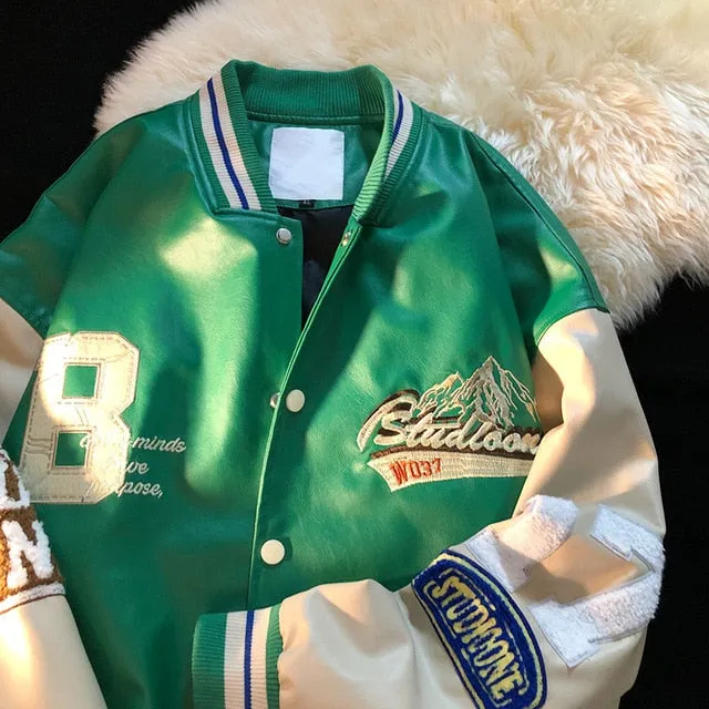 Retro Bomber Letterman Jacket