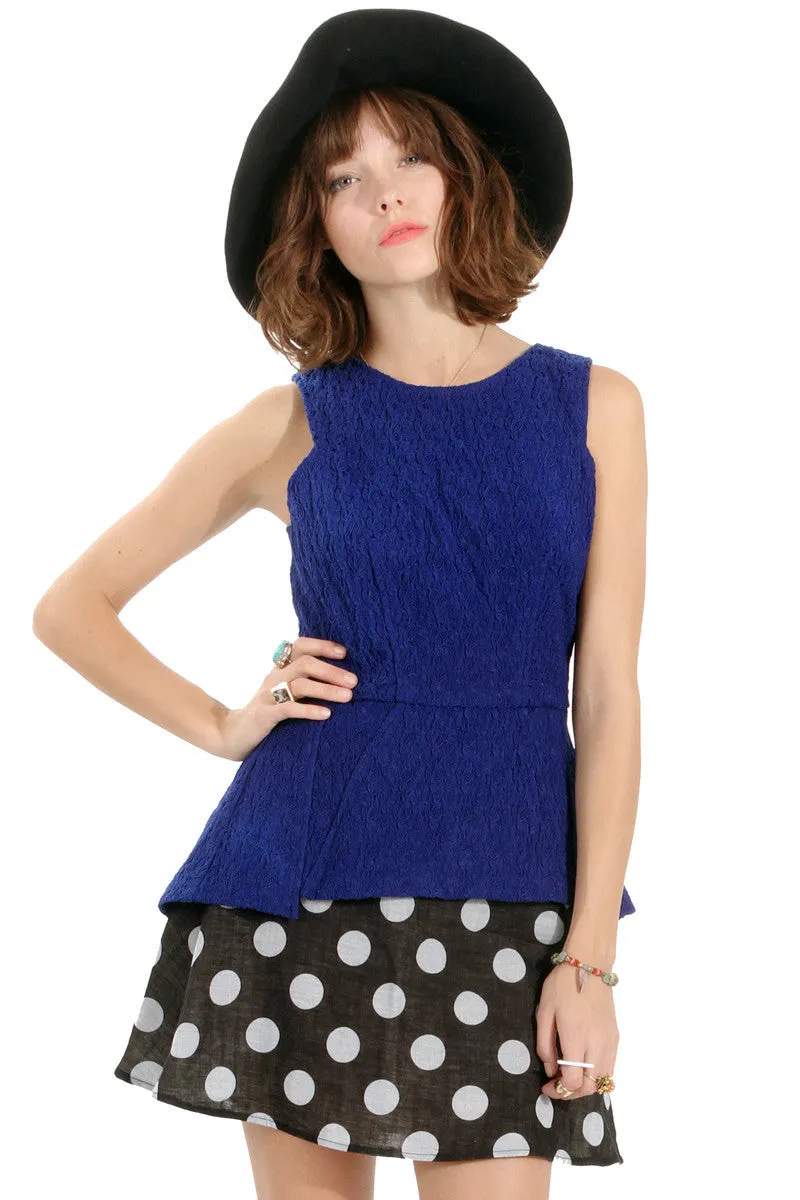 Royal Peplum Top