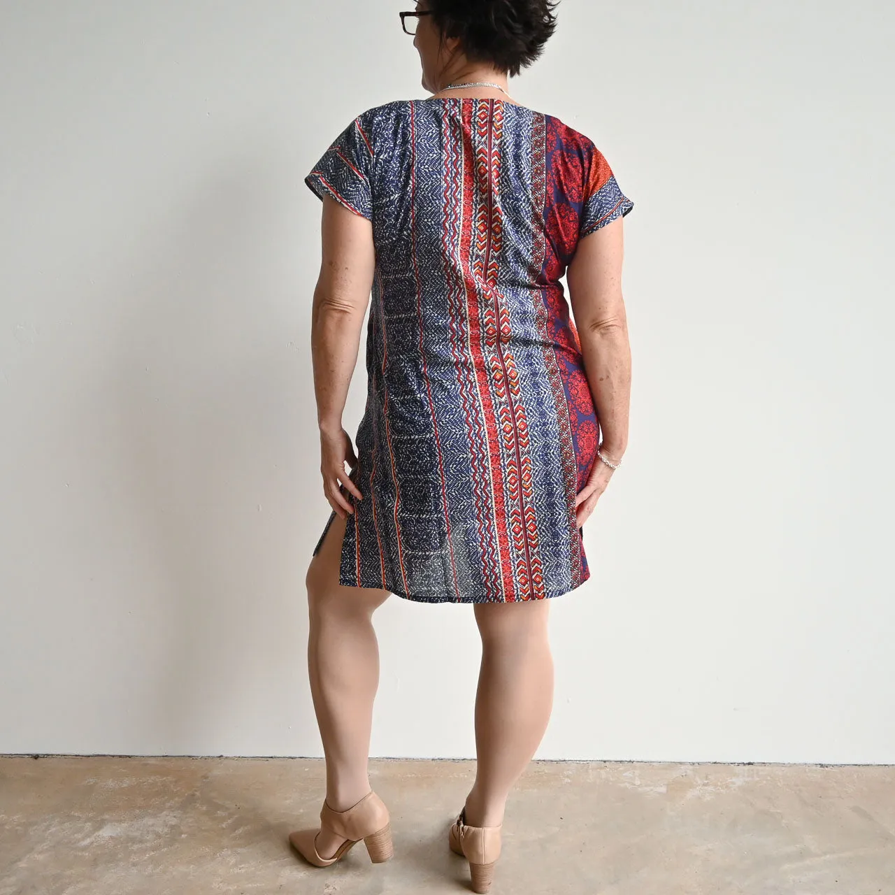 Sari Cotton Tunic Dress - Tribal