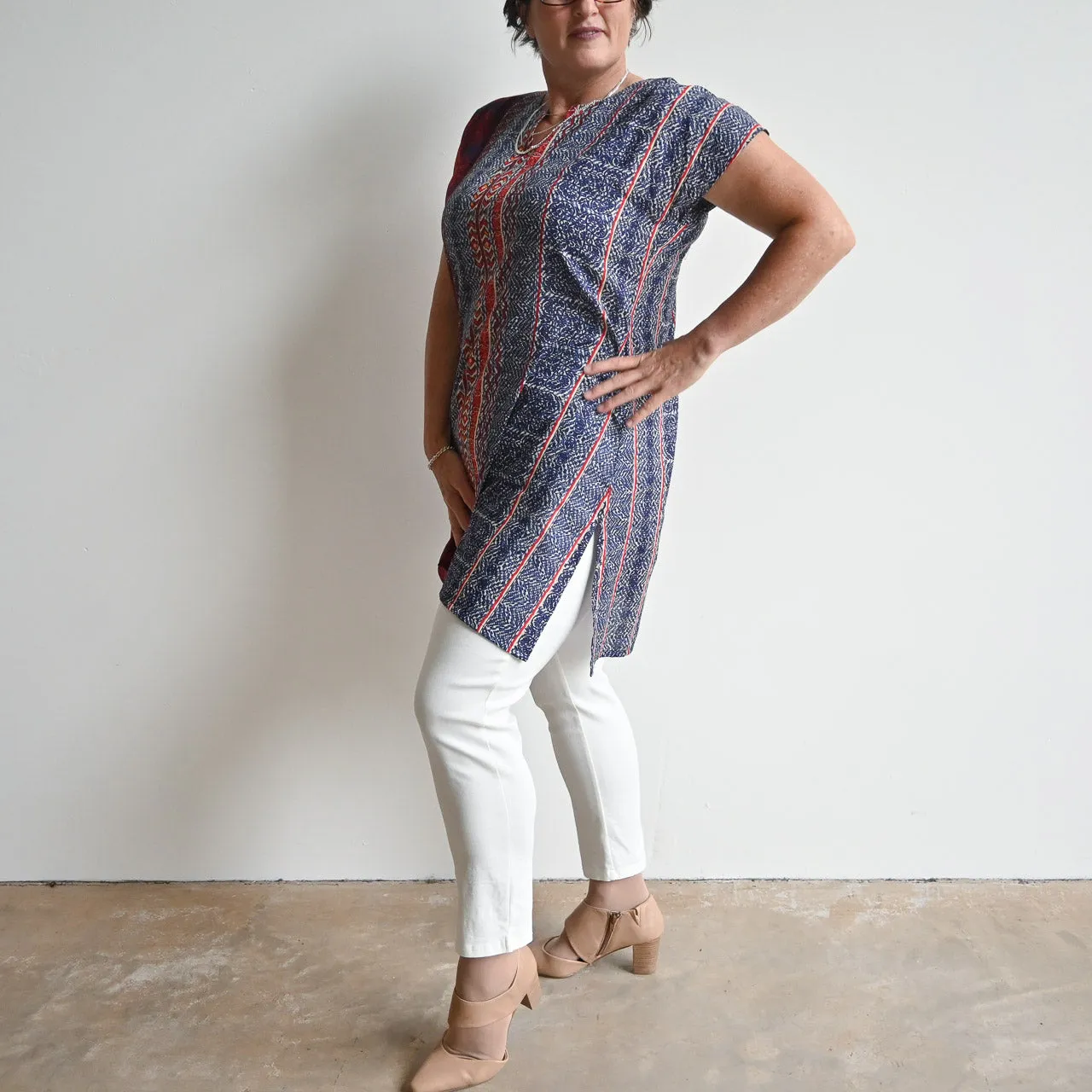 Sari Cotton Tunic Dress - Tribal