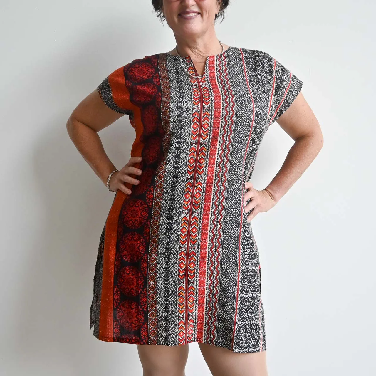 Sari Cotton Tunic Dress - Tribal