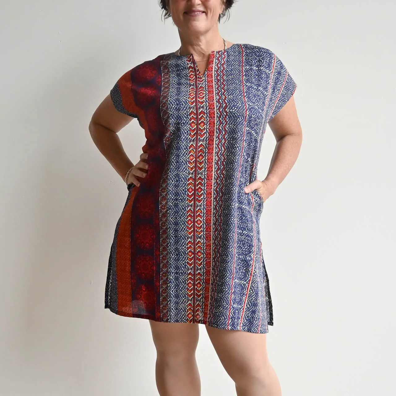 Sari Cotton Tunic Dress - Tribal