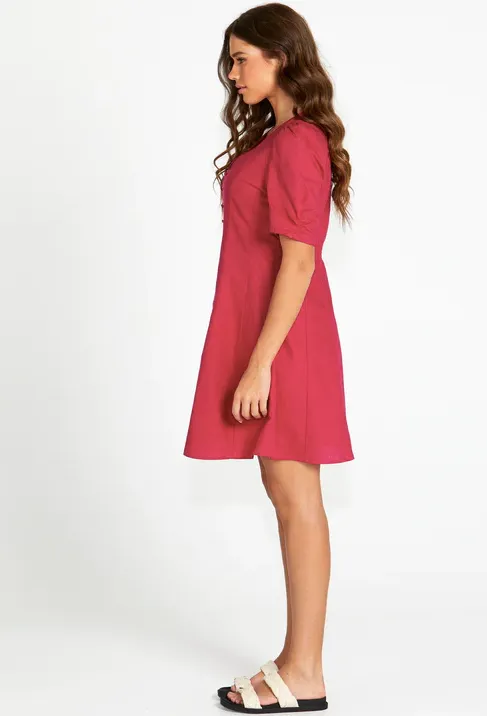 Sass Marnie Button Thru Mini Dress