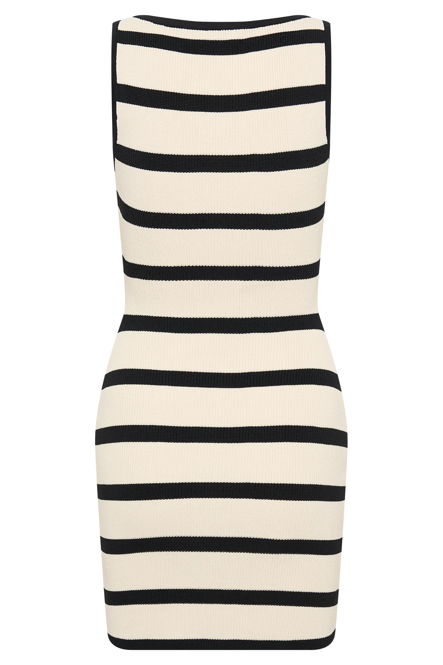 Sawyer Stripe Knit Mini Dress - Black/Cream