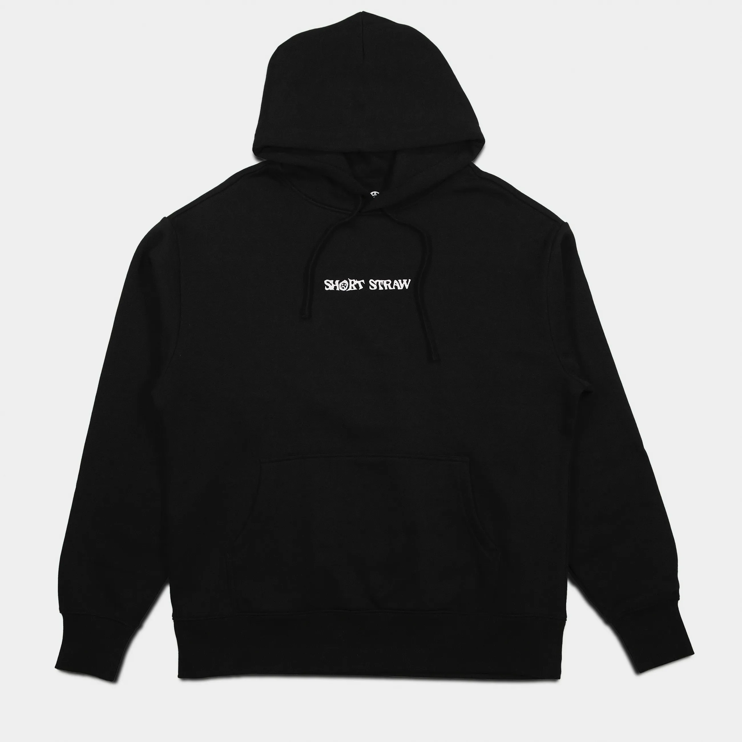 Short Straw - Short Straw Hooded Pullover Sweatshirt - Black