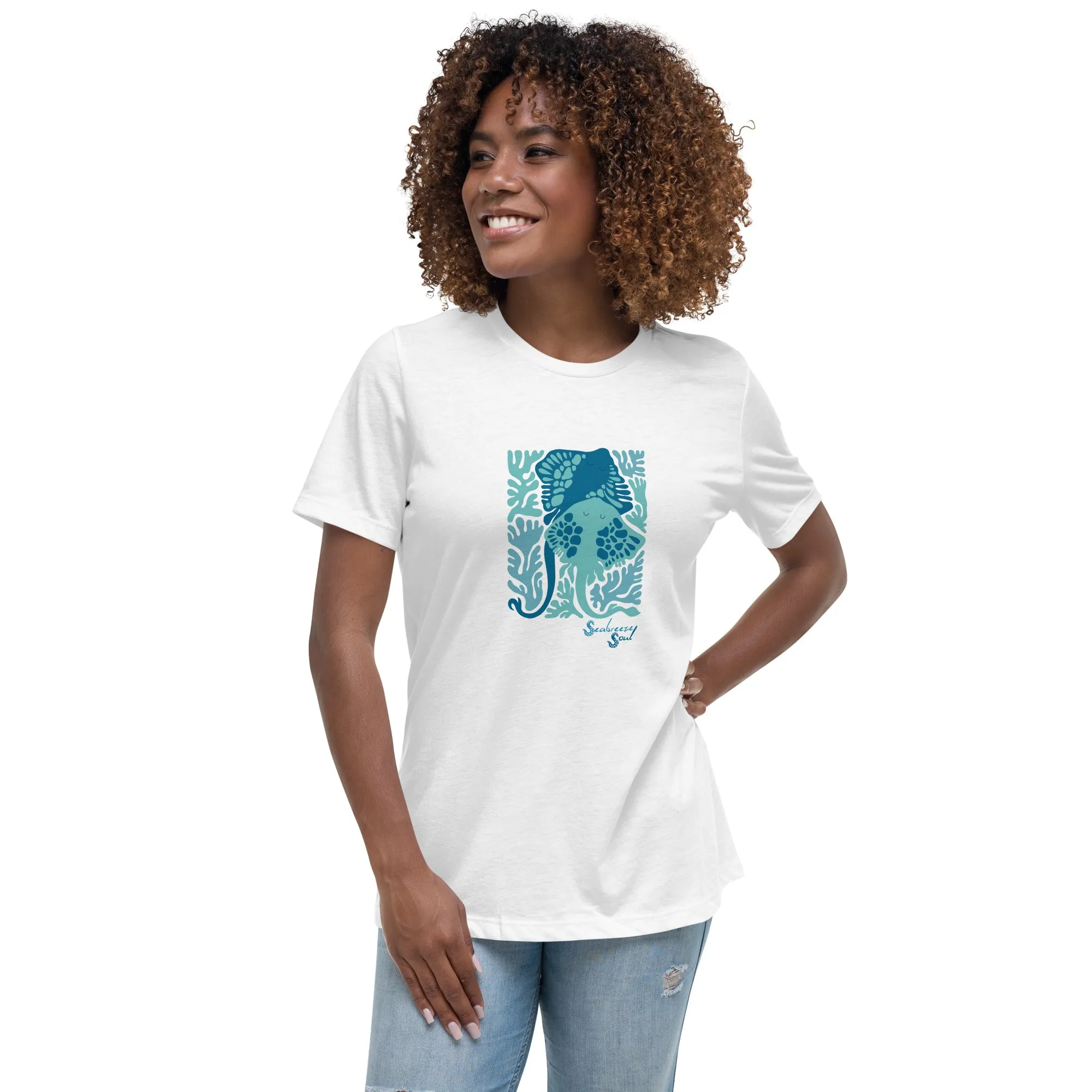 Sleepy Rays Women's Relaxed Tee ~ Seabreeze Soul