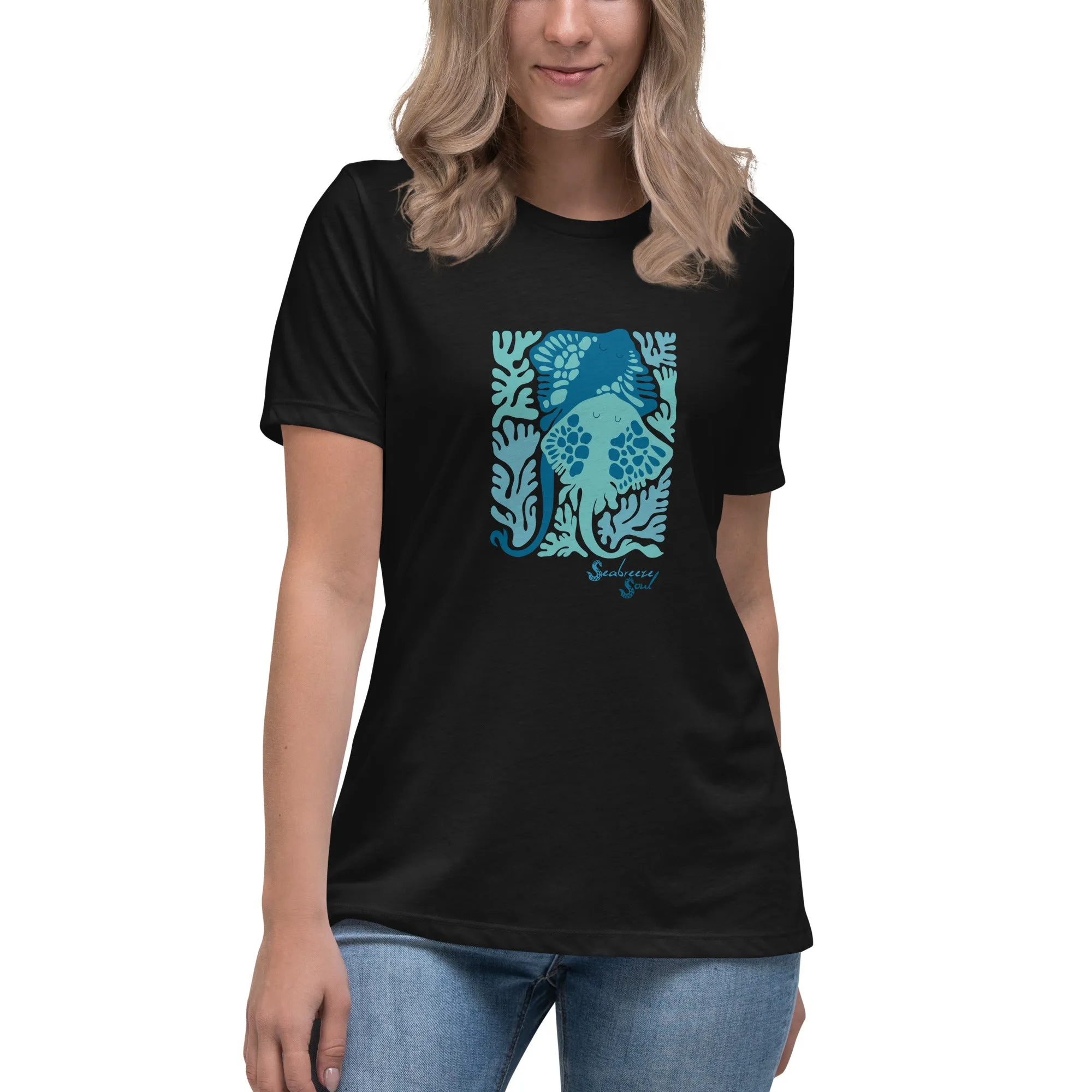 Sleepy Rays Women's Relaxed Tee ~ Seabreeze Soul