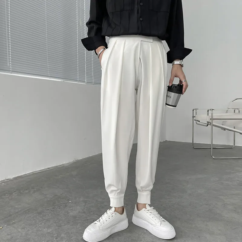 Solid Color Velcro Harem Pants