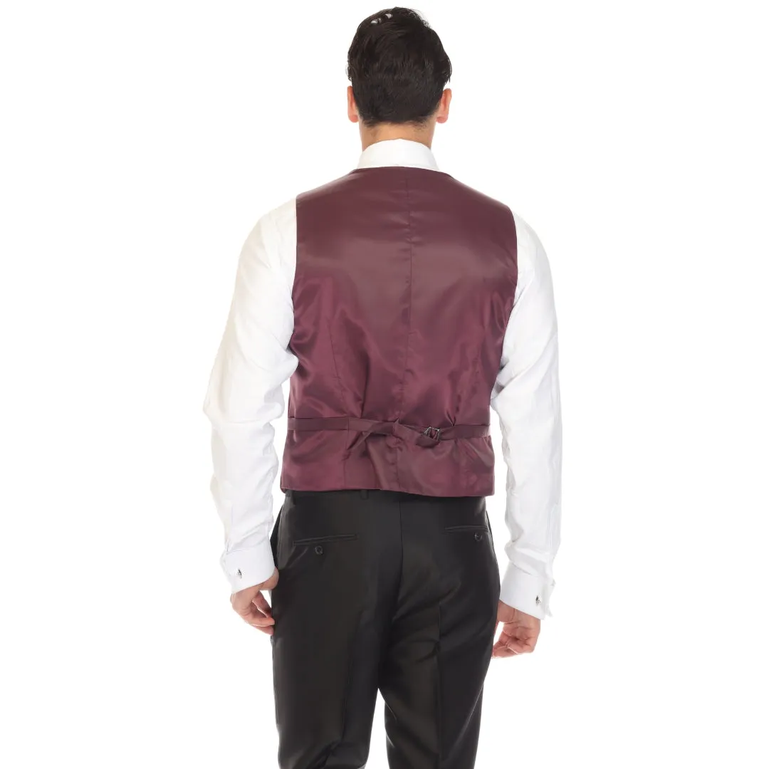 Solo Adjustable Casual & Formal Burgundy Vest