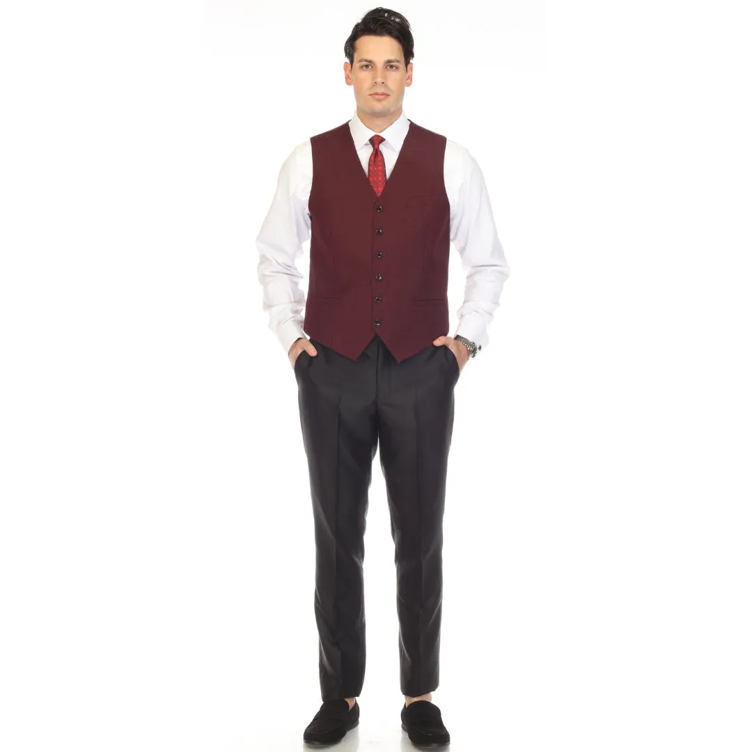 Solo Adjustable Casual & Formal Burgundy Vest