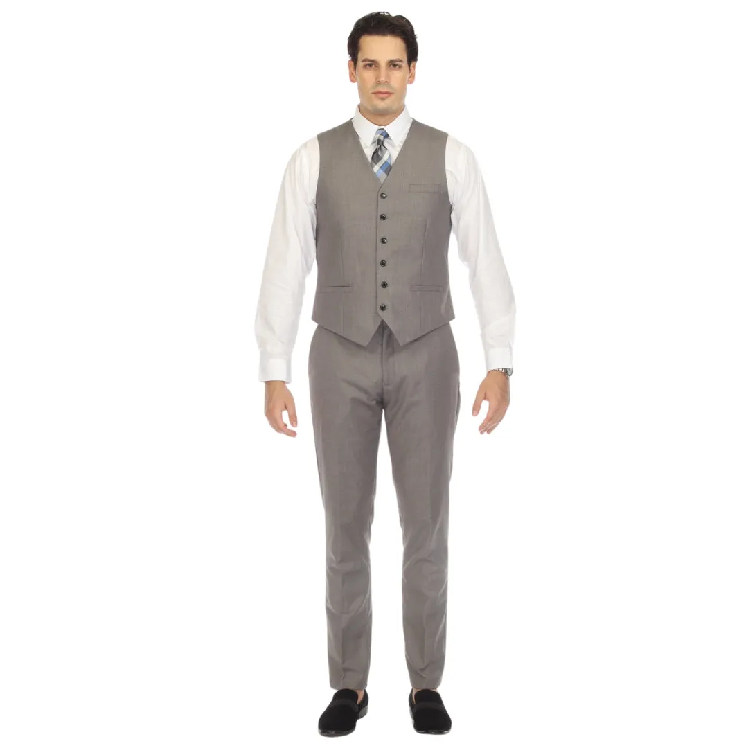 Solo Adjustable Casual & Formal Light Grey Vest