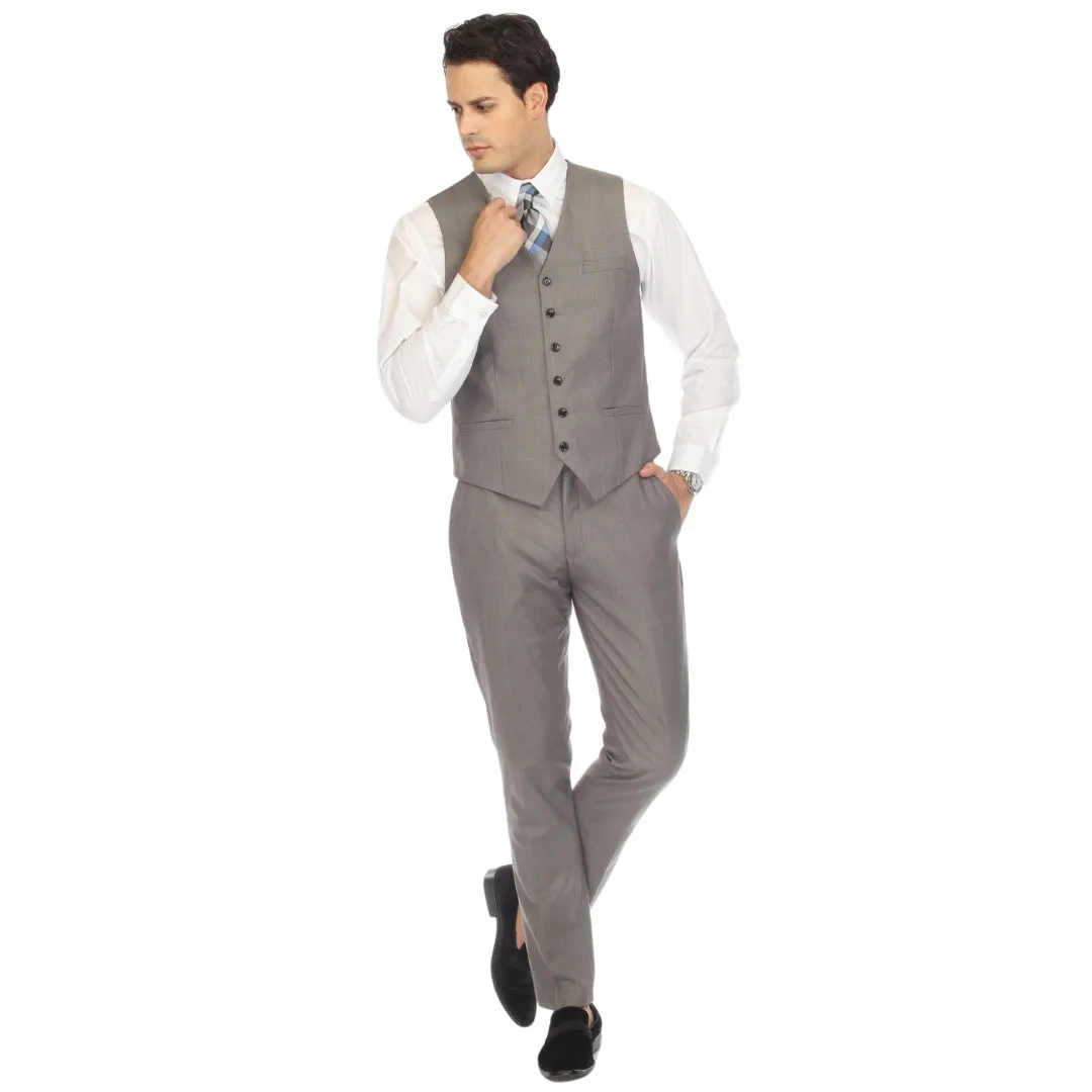 Solo Adjustable Casual & Formal Light Grey Vest