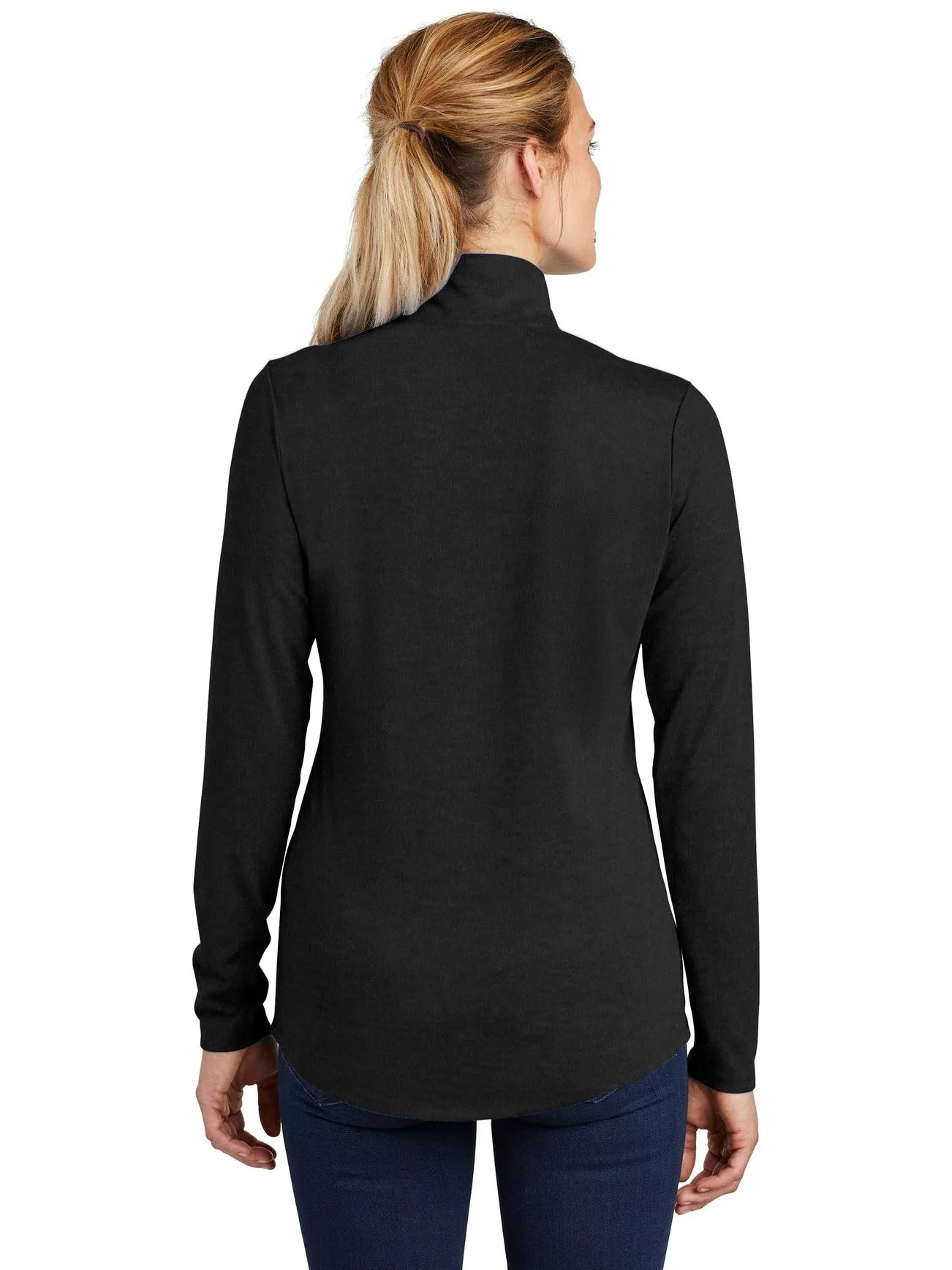 Sport-Tek Ladies Posicharge Tri-Blend Wicking 1/4-Zip Pullover