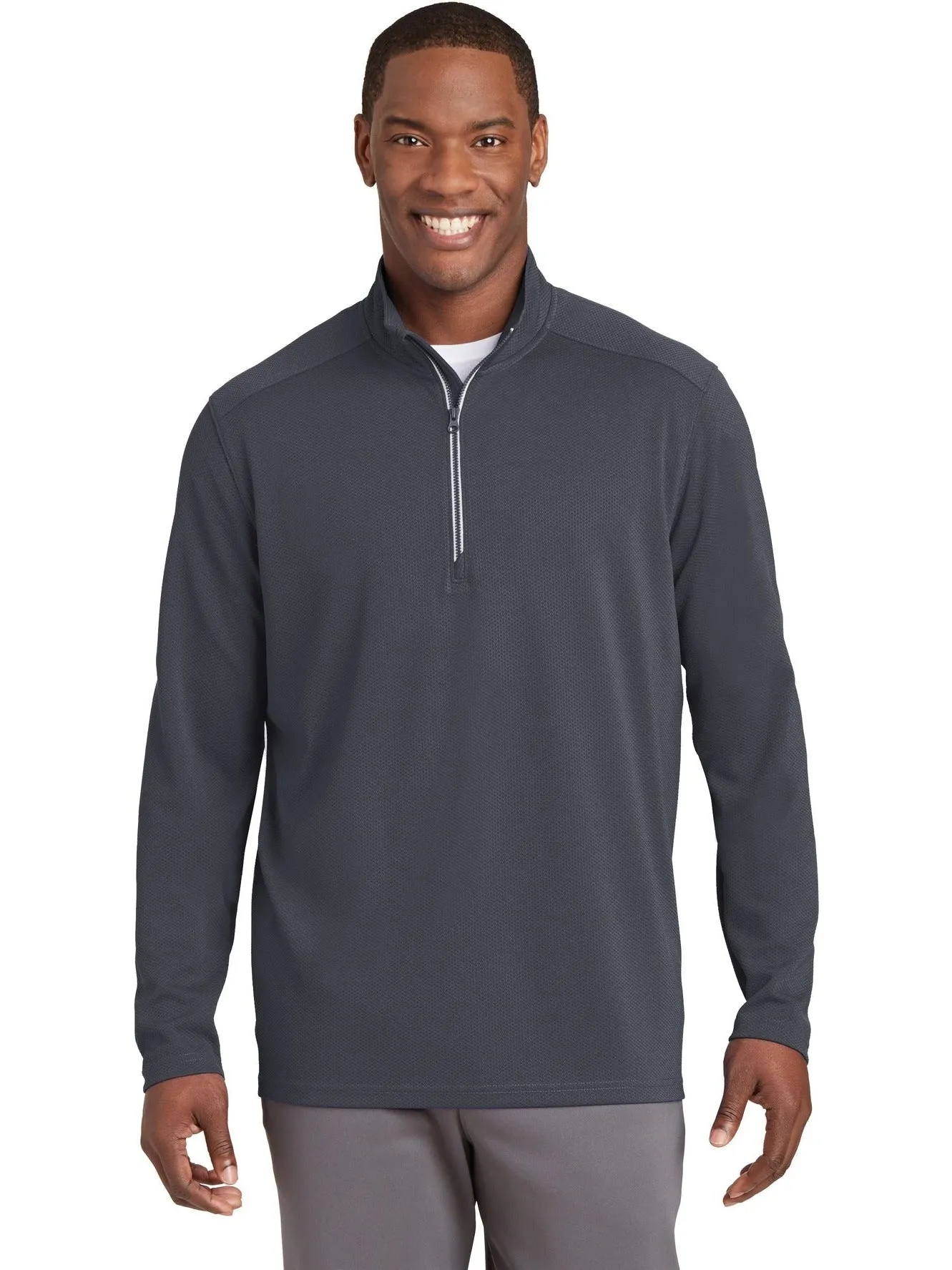 Sport-Tek Sport-Wick Textured 1/4-Zip Pullover