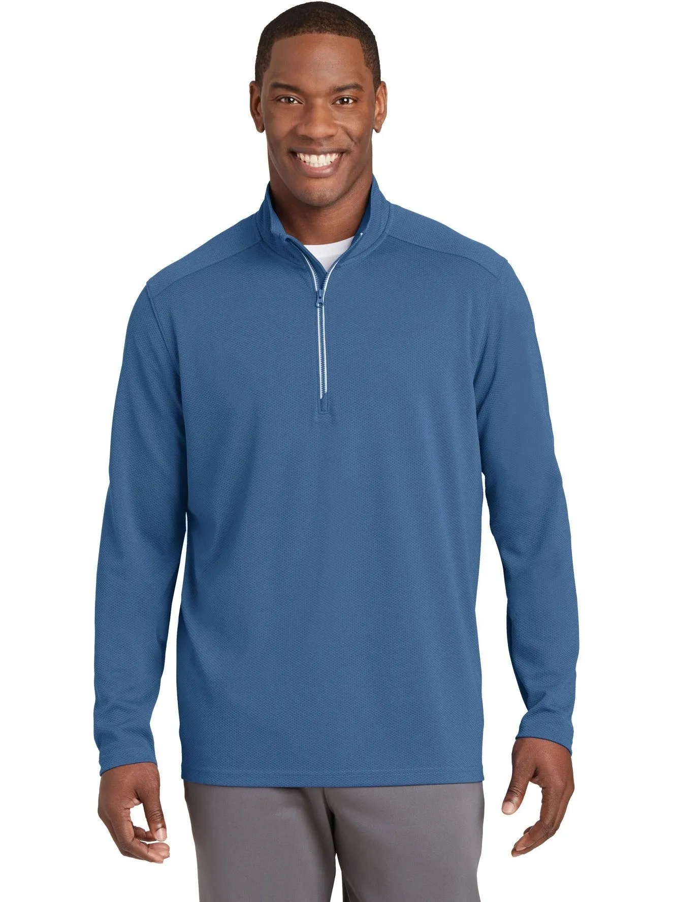 Sport-Tek Sport-Wick Textured 1/4-Zip Pullover