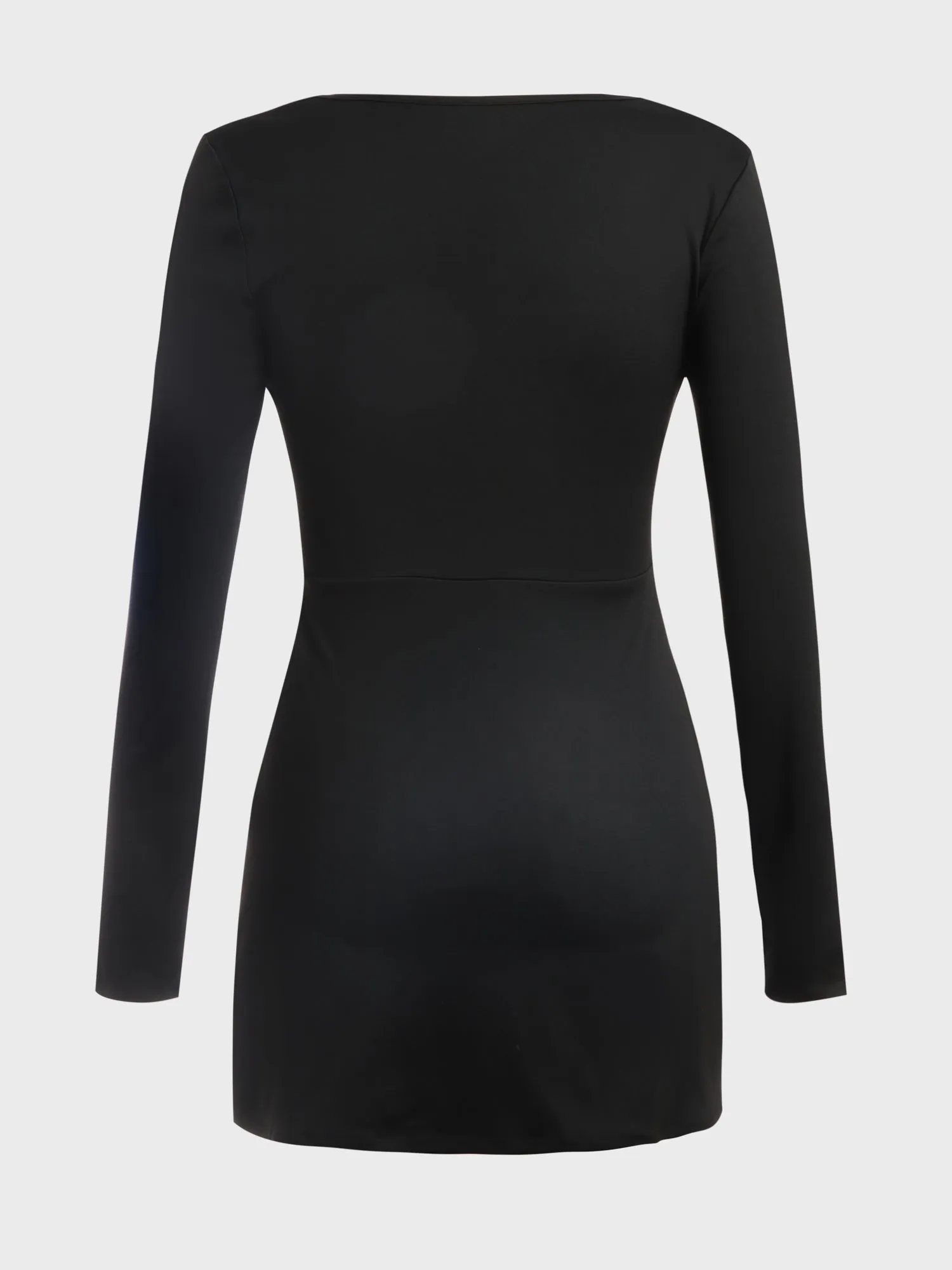 Square Neck Seamless Dress (Black)