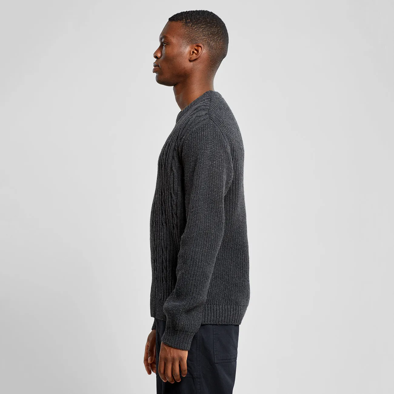 Sweater Ludvika Dark Grey Melange | DEDICATED