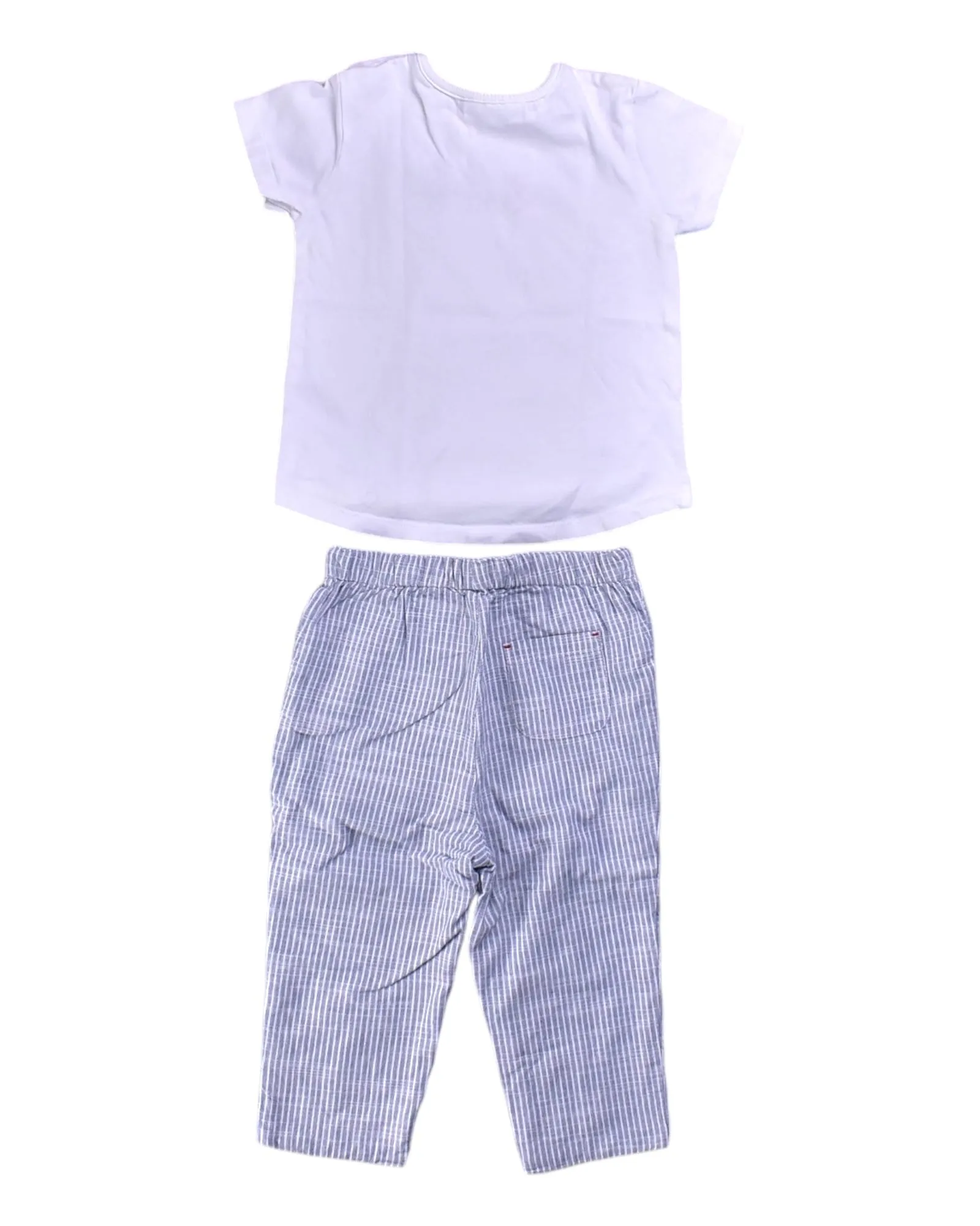 The Little White Company Short Sleeve T-Shirt and Casual Pant Set 12-18M