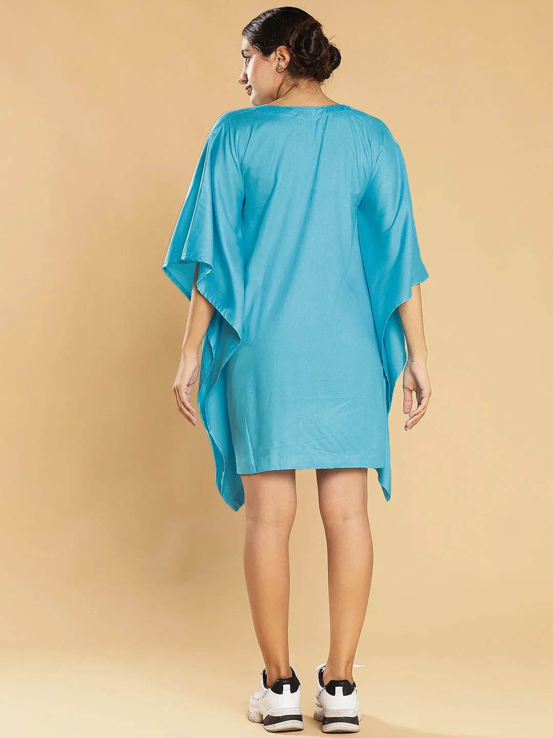 Turquoise Rayon Kaftan - Sweet Chic