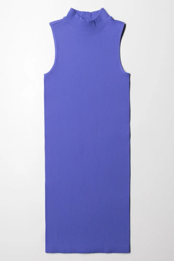 Turtle Neck Bodycon Sleeveless Plum