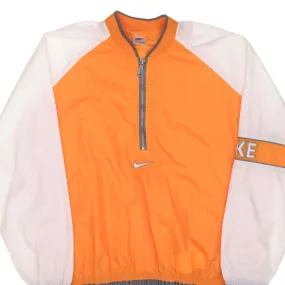 VINTAGE NIKE PULLOVER WINDBREAKER ORANGE & WHITE JACKET 1990S SIZE LARGE