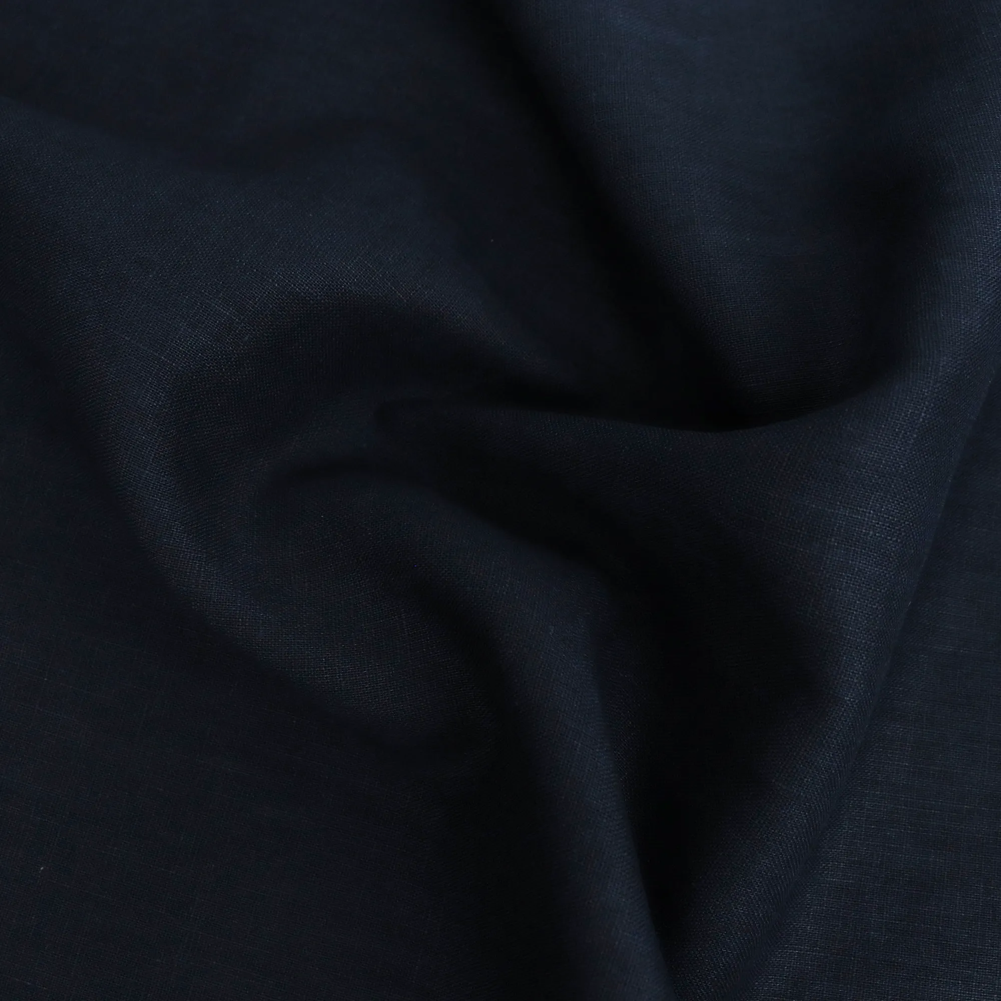 Washed Linen Cotton Lightweight - Navy Blue