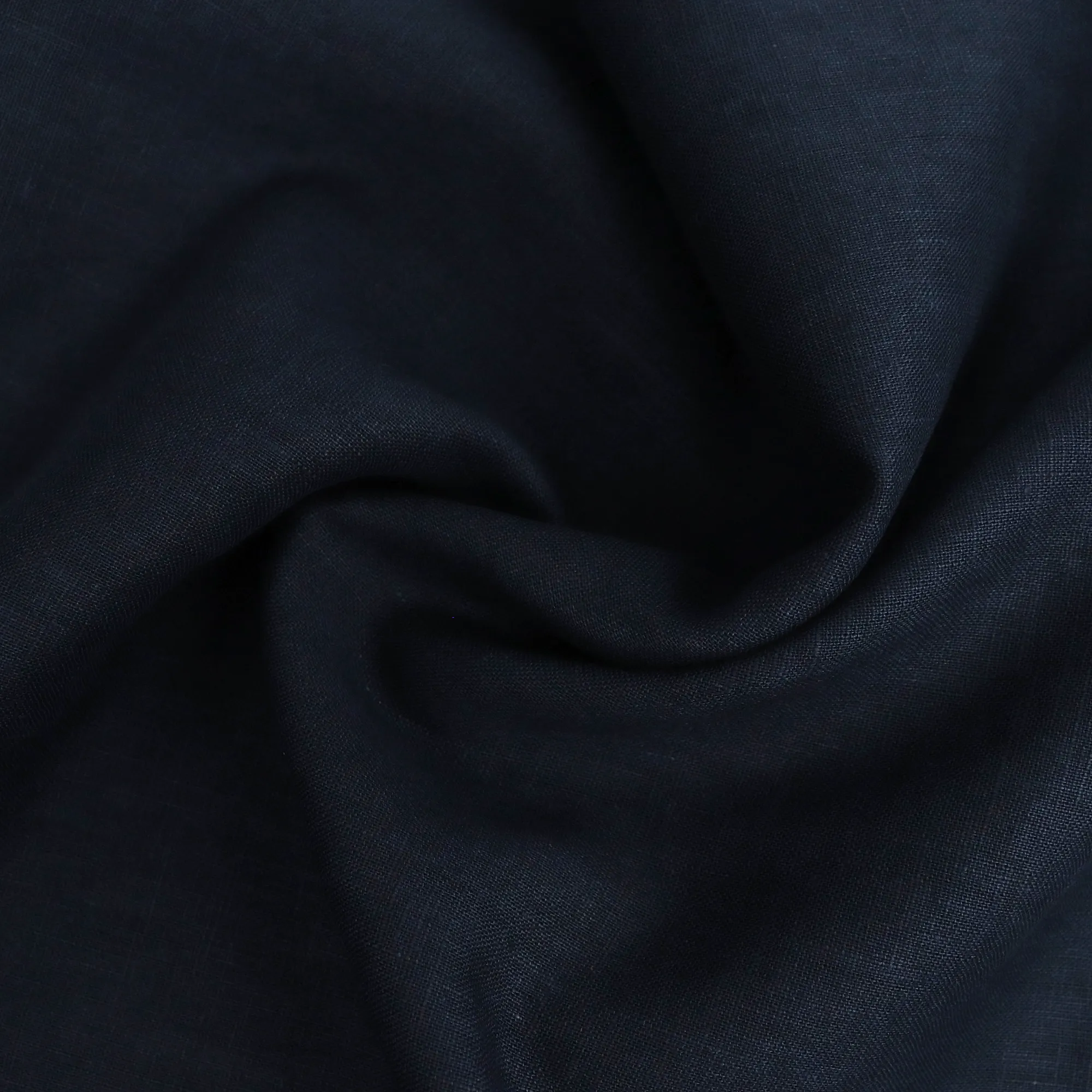 Washed Linen Cotton Lightweight - Navy Blue