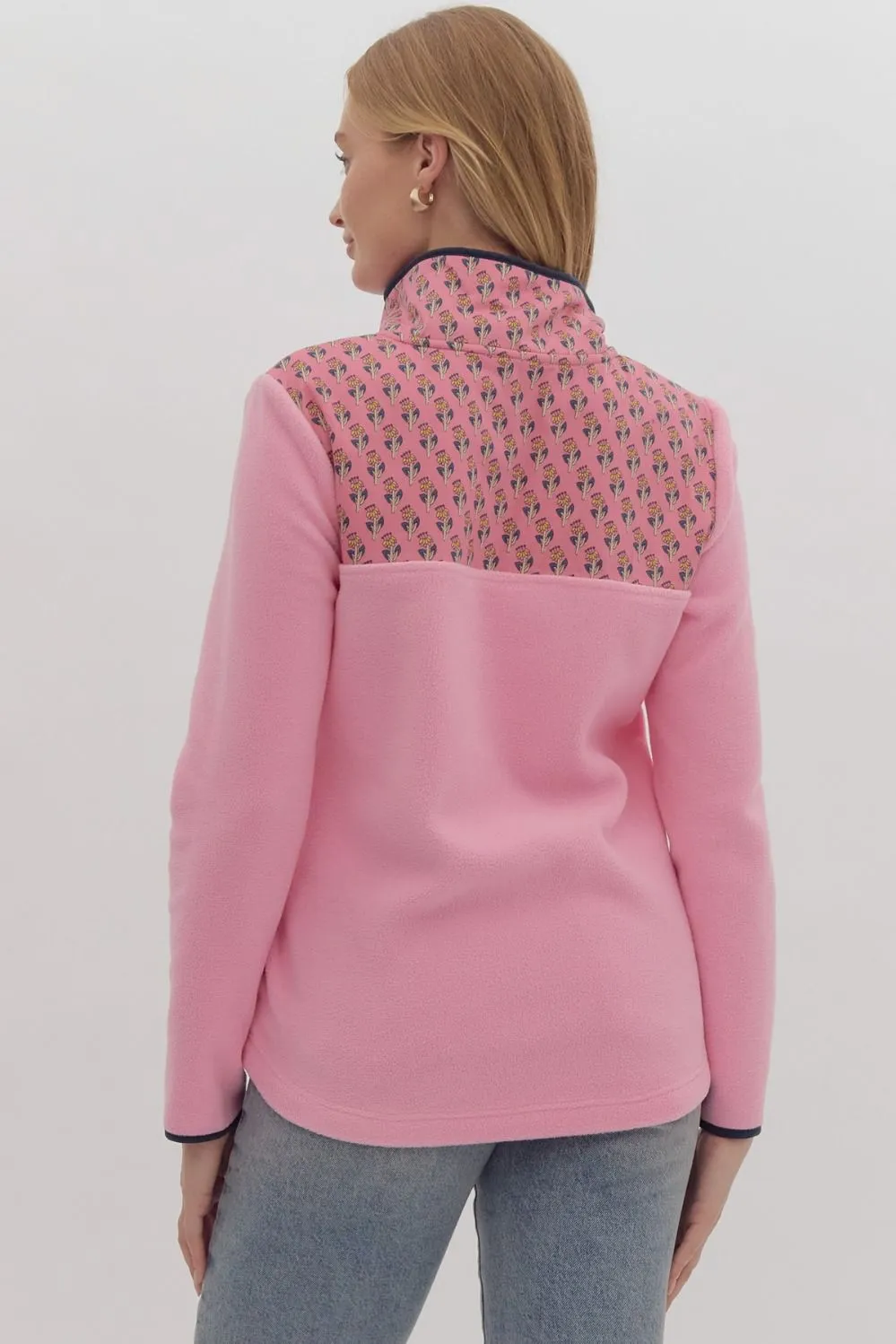 Watch Me Bloom Pullover- Pink