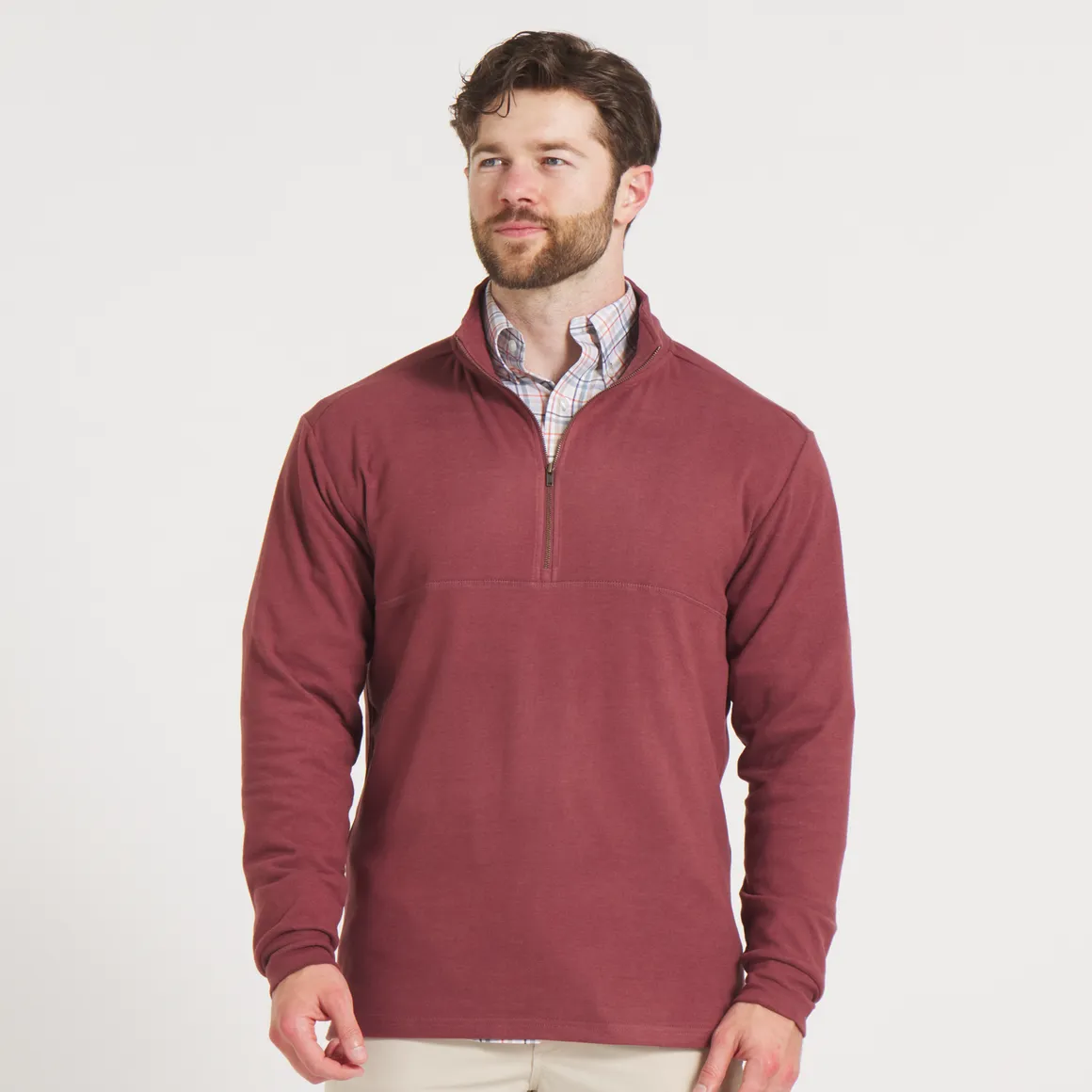 Woods Cross Brushed Pullover - Maroon