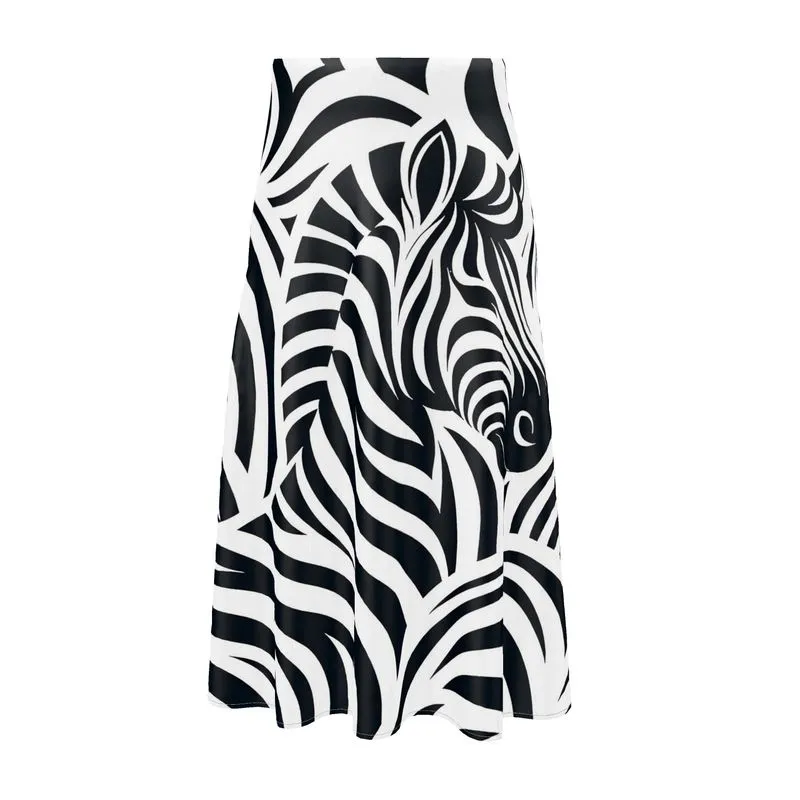 Zebra Midi Skirt